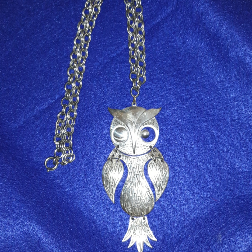 1970's Tortolani Medal Silver Articulated Necklace